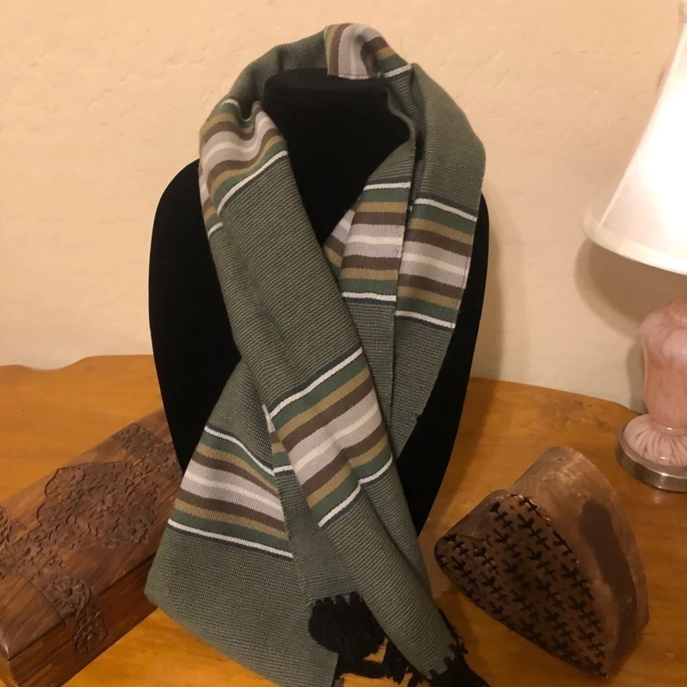 Unisex Green Winter Scarf